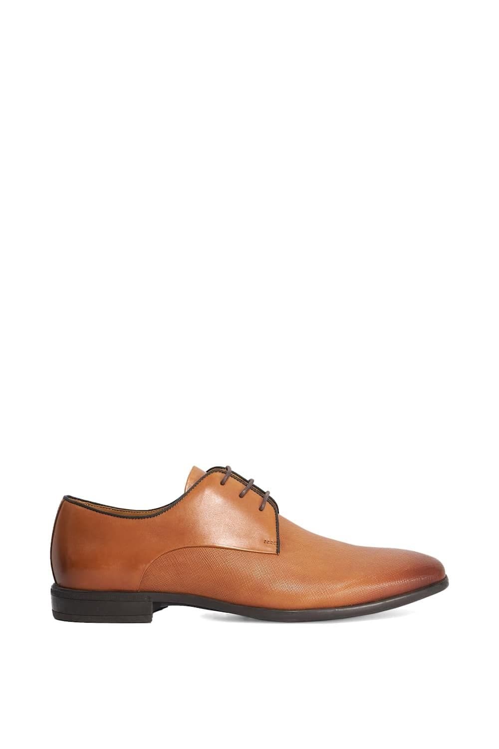 Dune London Dune London Men's Wide Fit 'Saffi' Leather Derbies in Brown