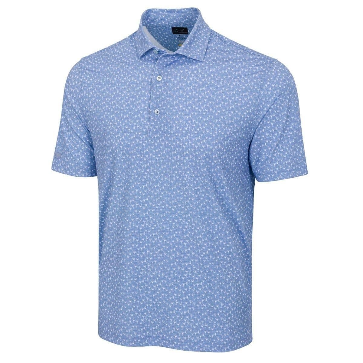 Greg Norman Greg Norman Men's Martini Brunch Golf Polo Shirt in Blue