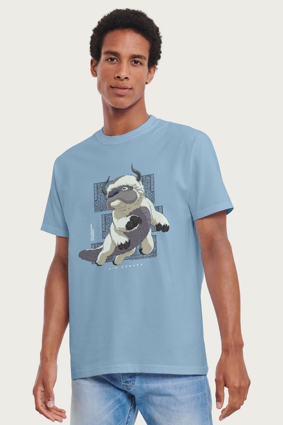 Avatar: The Last Airbender Avatar: The Last Airbender Men's Appa Flying Bison Air Nomads T-Shirt in Light Blue