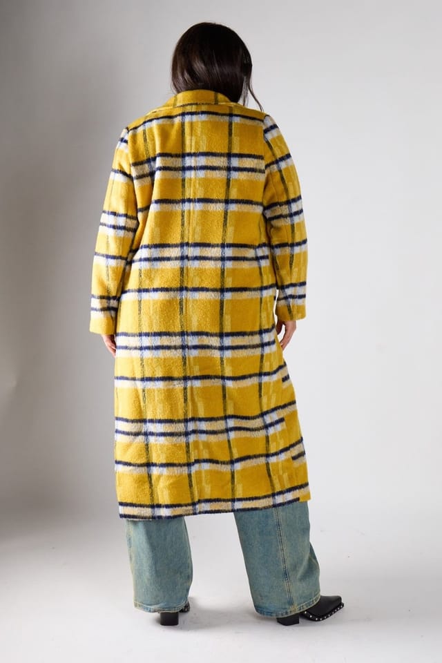 Shnoo Shnoo Women's Long Fleece Coat in Yellow - 2