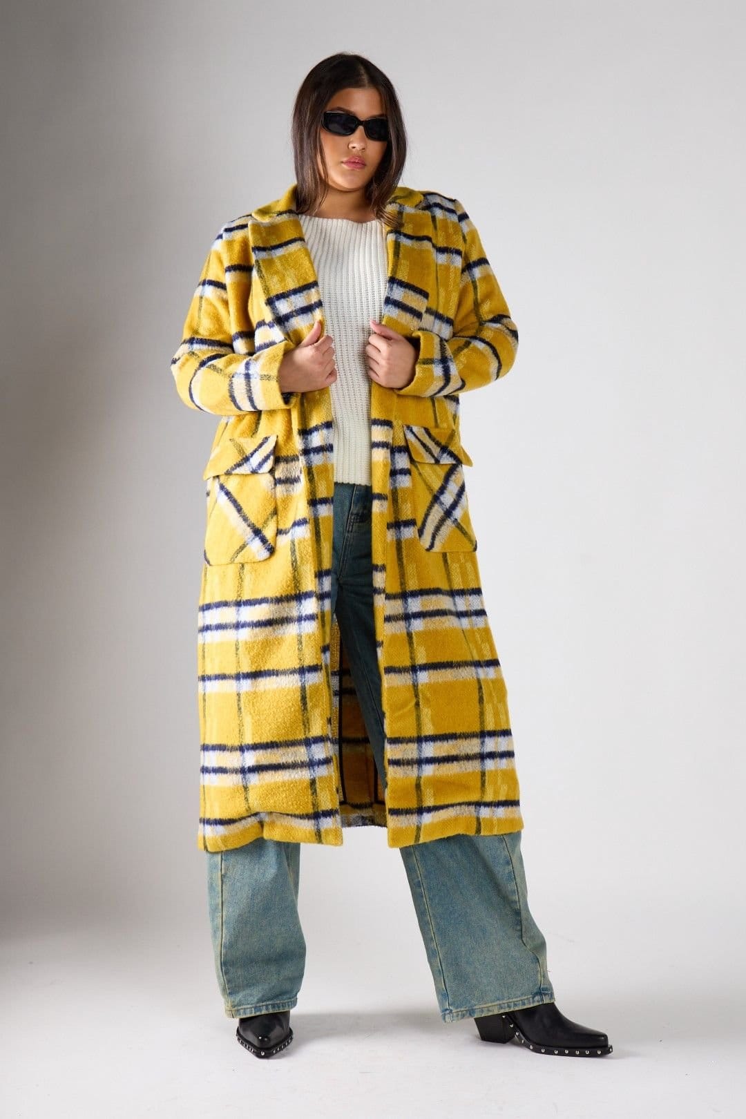 Shnoo Shnoo Women's Long Fleece Coat in Yellow - 4