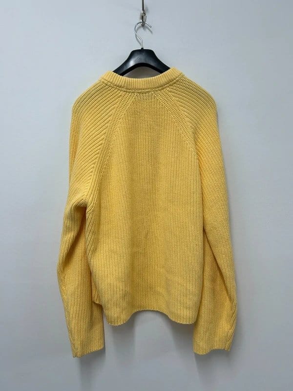 About Blank Men's Rib Mock Neck Crew Jumper Pastel Yellow