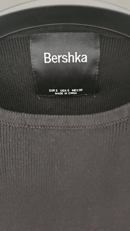 Bershka Bershka long sleeve diamanté crop top