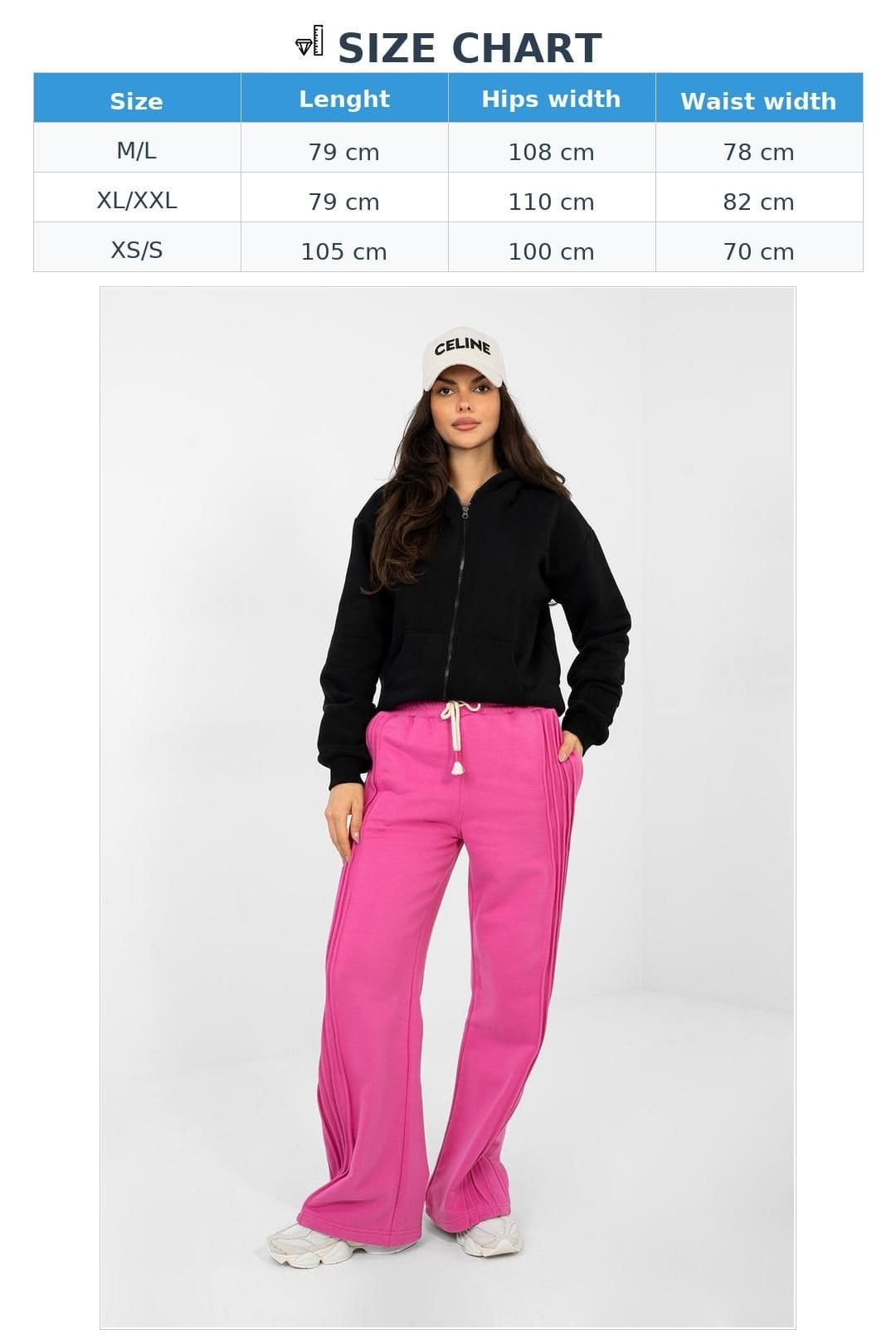 Love Lace Love Lace Women's High Waist Wide Leg Cotton Sweatpants in Pink - 4