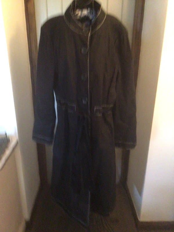 Rocha John Rocha Rocha.John Rocha ,linen &cotton black coat .