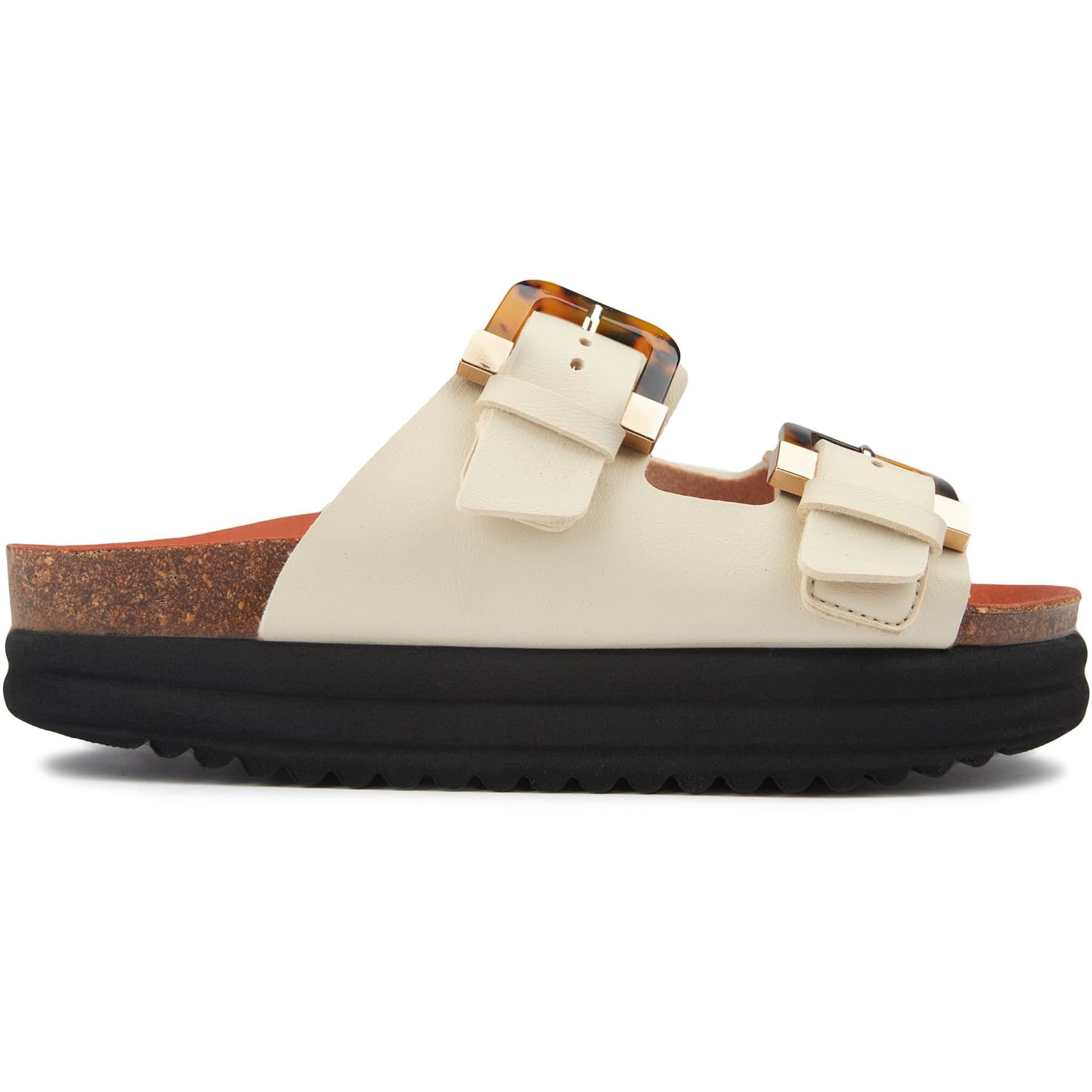 V.GAN V.GAN Women's Plum Footbed Tortoiseshell Sandals in Natural
