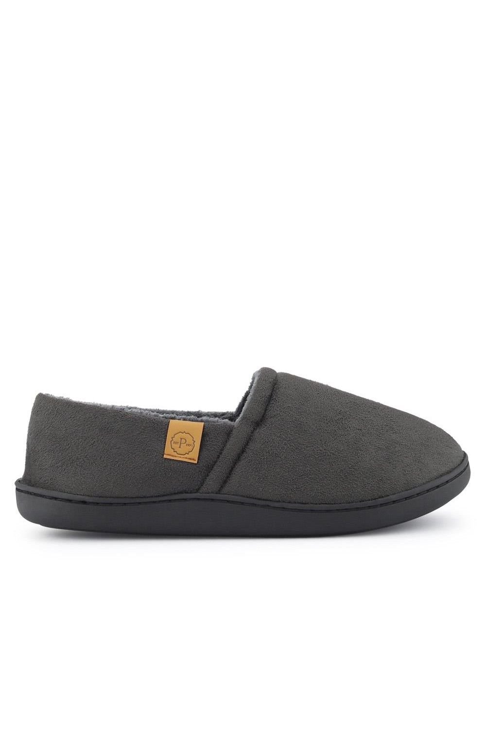 Pavers Pavers Men's Warm Full Slippers in Grey - 2