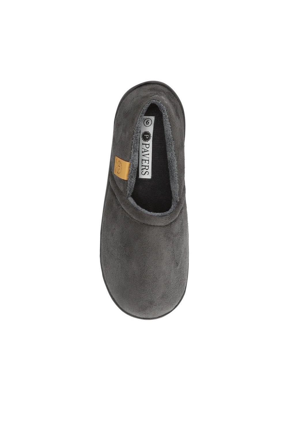 Pavers Pavers Men's Warm Full Slippers in Grey - 4
