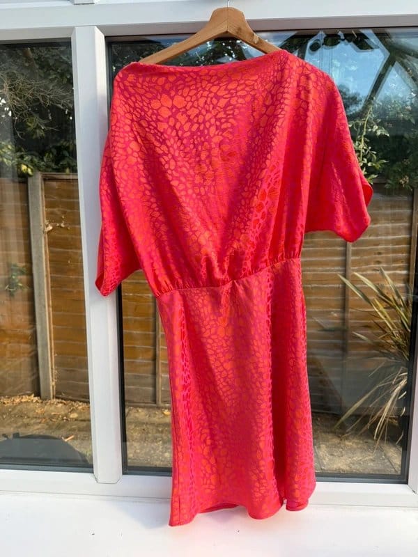 Never Fully Dressed Never Fully Dressed Tilda Mini Dress Jacquard Print Coral - 1