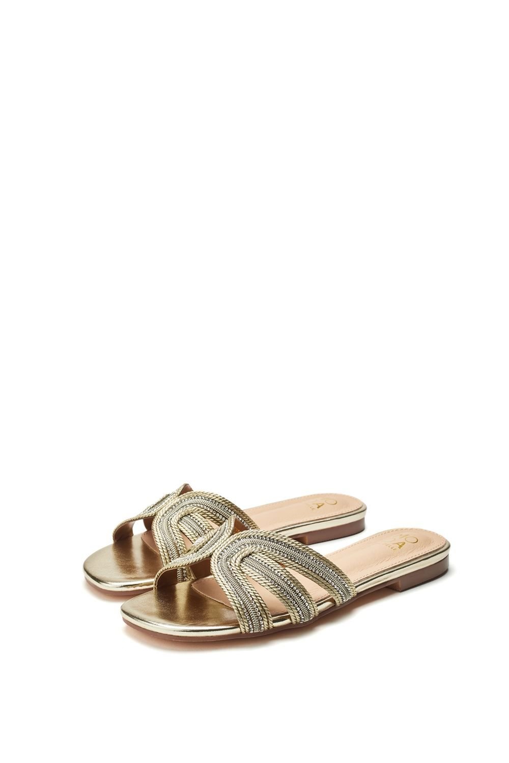 Moda In Pelle Moda In Pelle Women's 'Nymph' Textile Sandals in Gold - 2