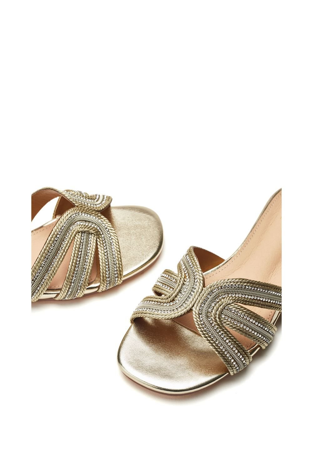 Moda In Pelle Moda In Pelle Women's 'Nymph' Textile Sandals in Gold - 3