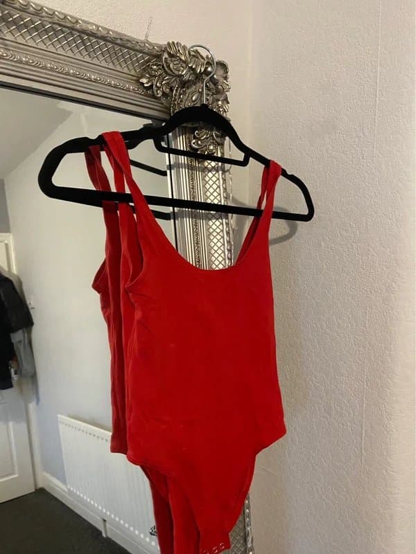 Topshop Topshop red bodysuit
