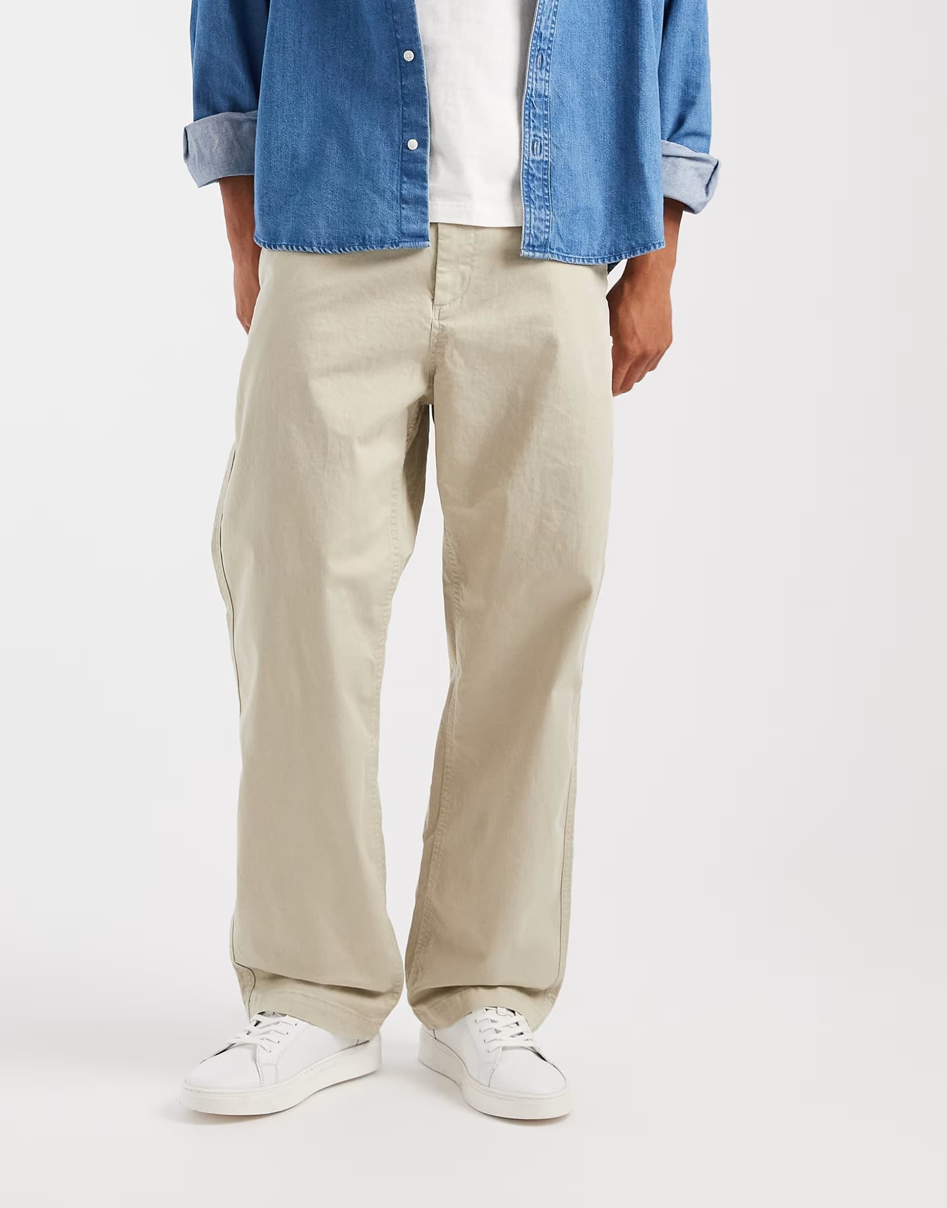 ASOS Gap 90's loose fit straight leg trouser in beige