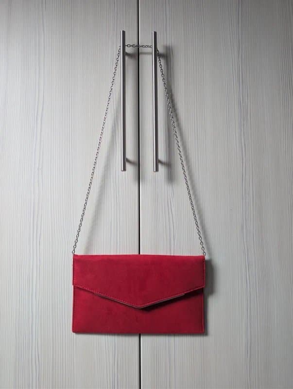 New Look New Look Red Letter Flat Clutch with Crossbody Strap