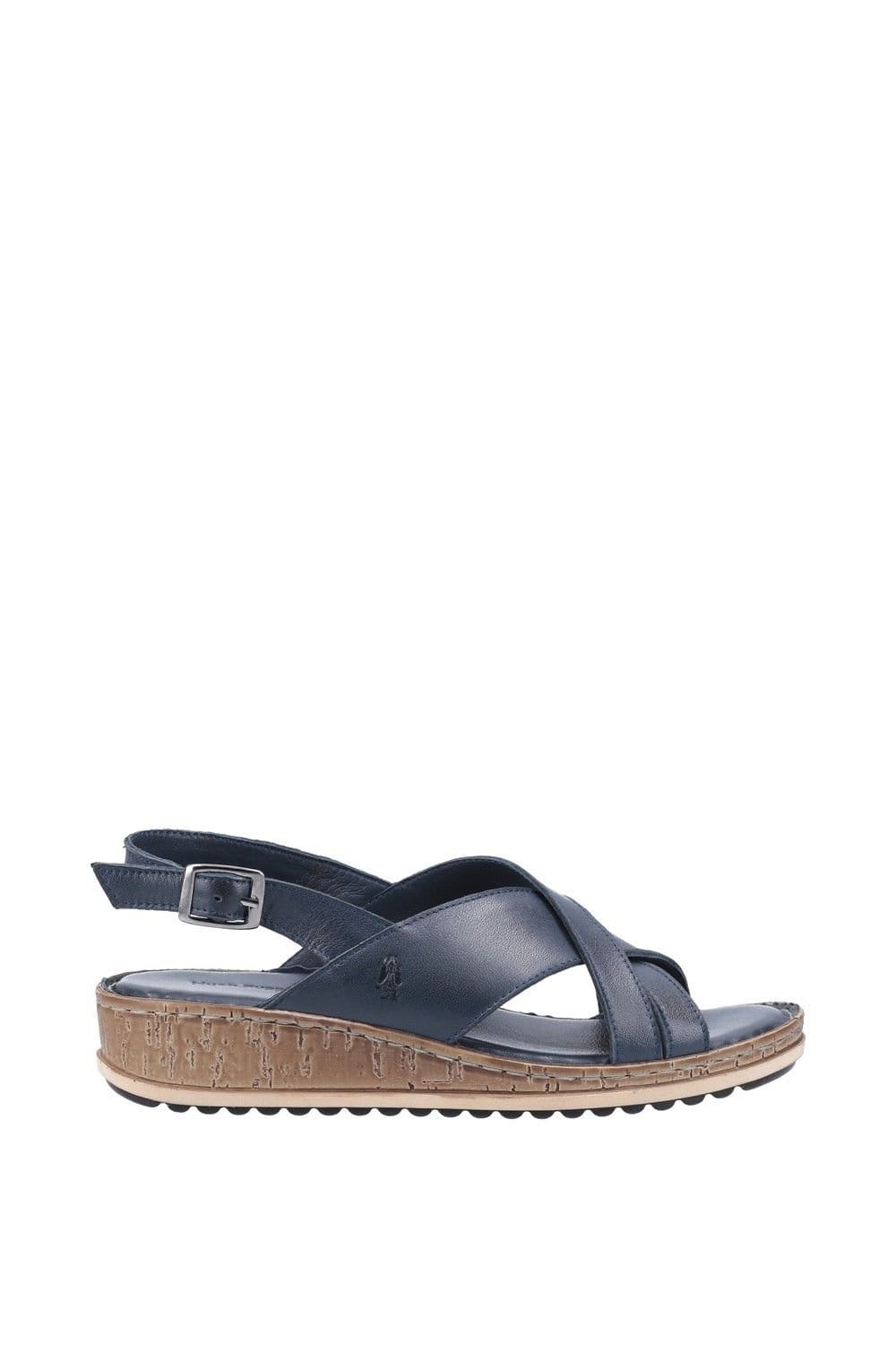 Hush Puppies Hush Puppies Women's Elena' Cross Over Wedge Sandal in Navy - 4