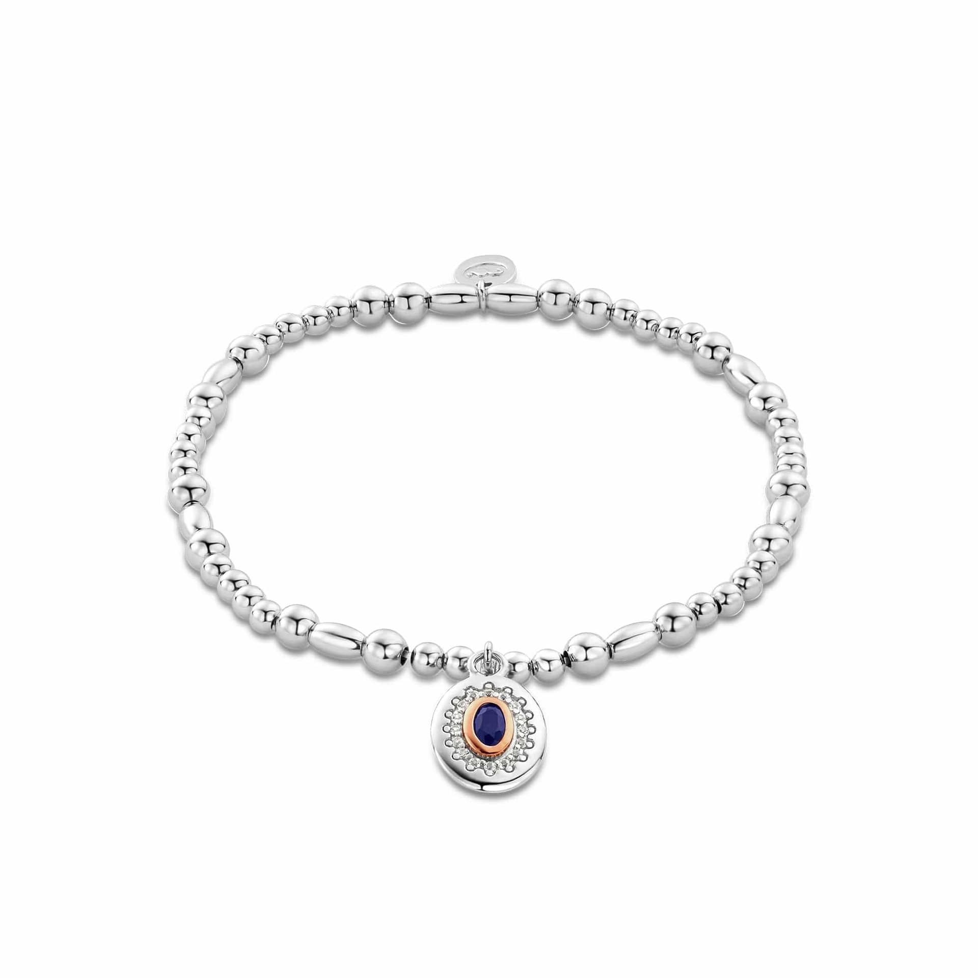 Clogau Clogau Women's Royal Sterling Silver Diana Affinity Bracelet with Sapphire & Topaz in Metallics