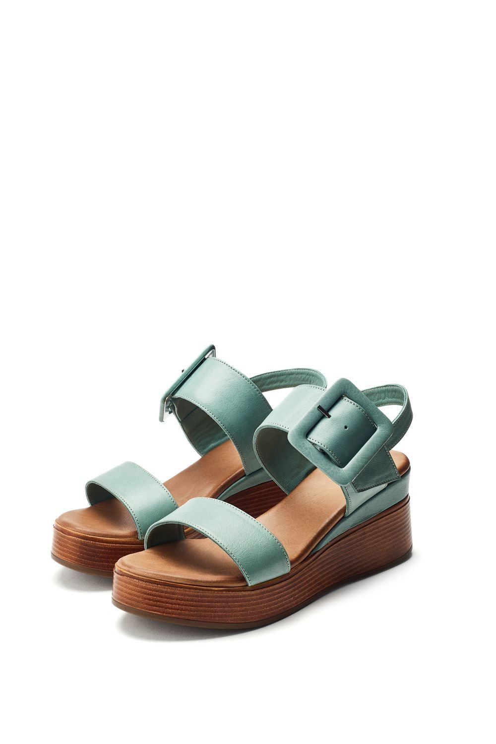 Moda In Pelle Moda In Pelle Women's 'Mazus' Leather Wedges in Duck Egg Blue - 2