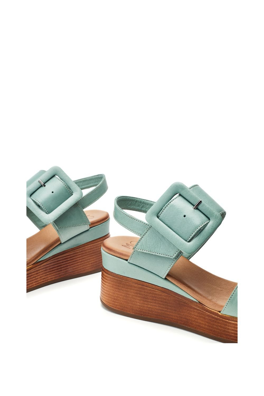 Moda In Pelle Moda In Pelle Women's 'Mazus' Leather Wedges in Duck Egg Blue - 4