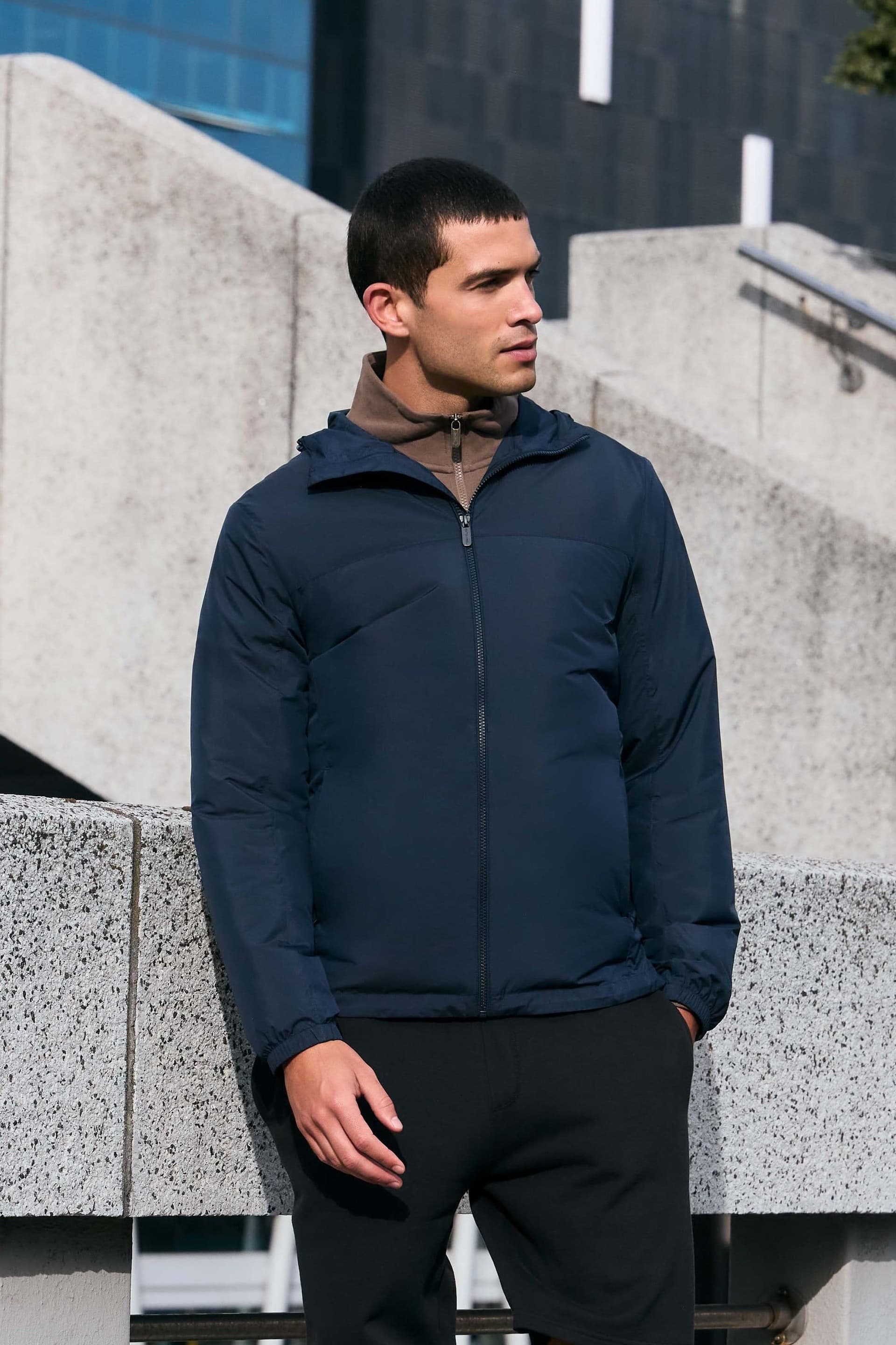 Animal Animal Men's 'Sunrise' Lightweight Water Resistant UV Protection Packable Jacket in Navy