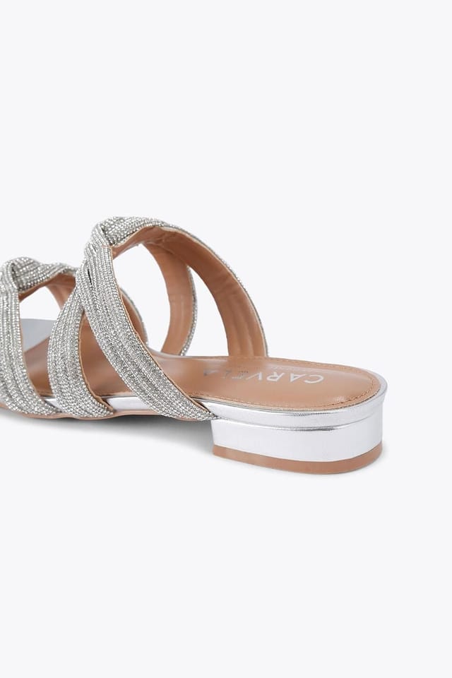Carvela Carvela Women's 'Arielle Flat Sandal' Sandals in Silver - 3