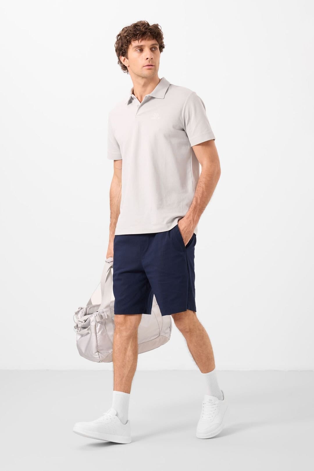 Tommy Life Tommy Life Men's Woven Chino Shorts in Navy - 4
