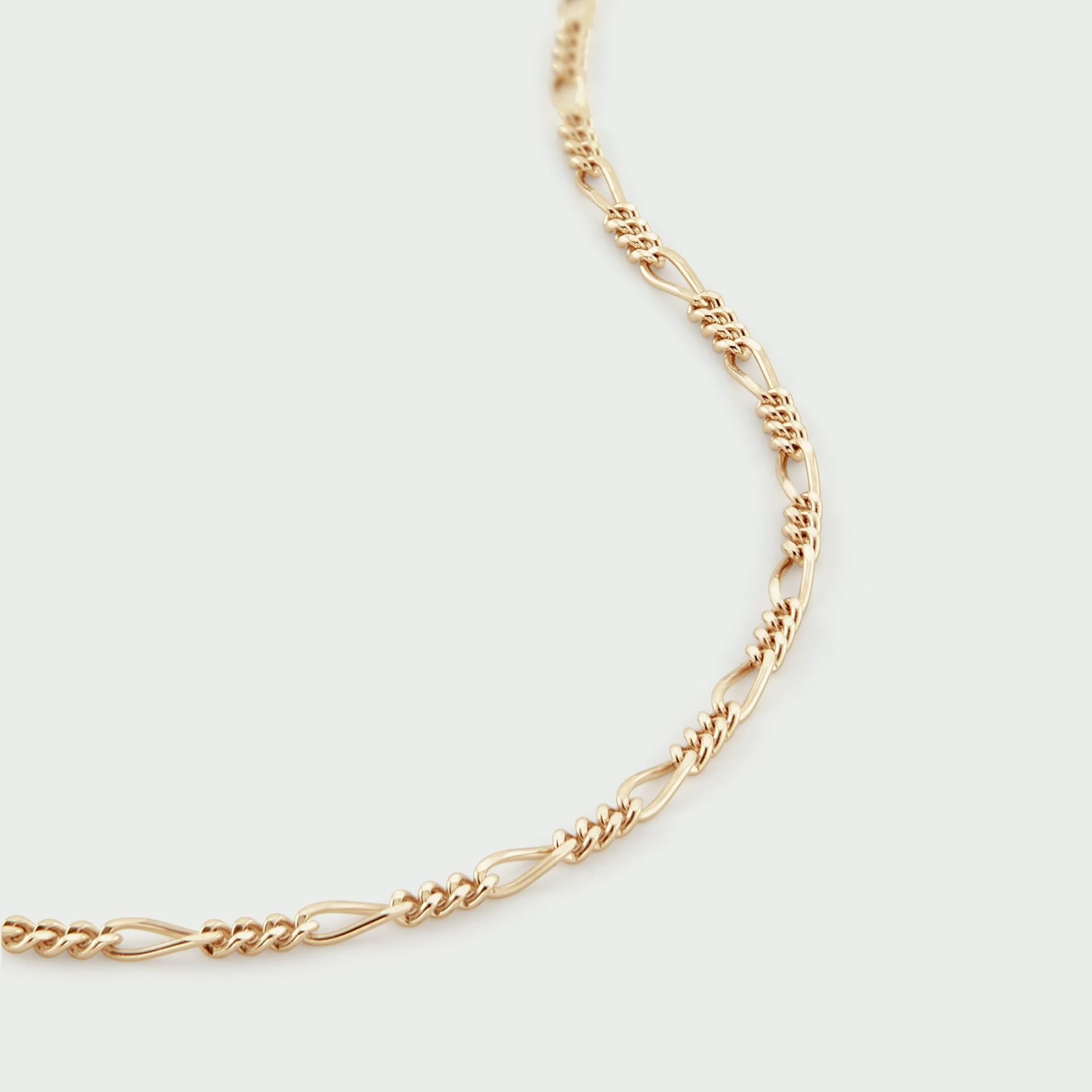 The Fine Collective The Fine Collective Women's 9ct Yellow Gold Solid Figaro Chain