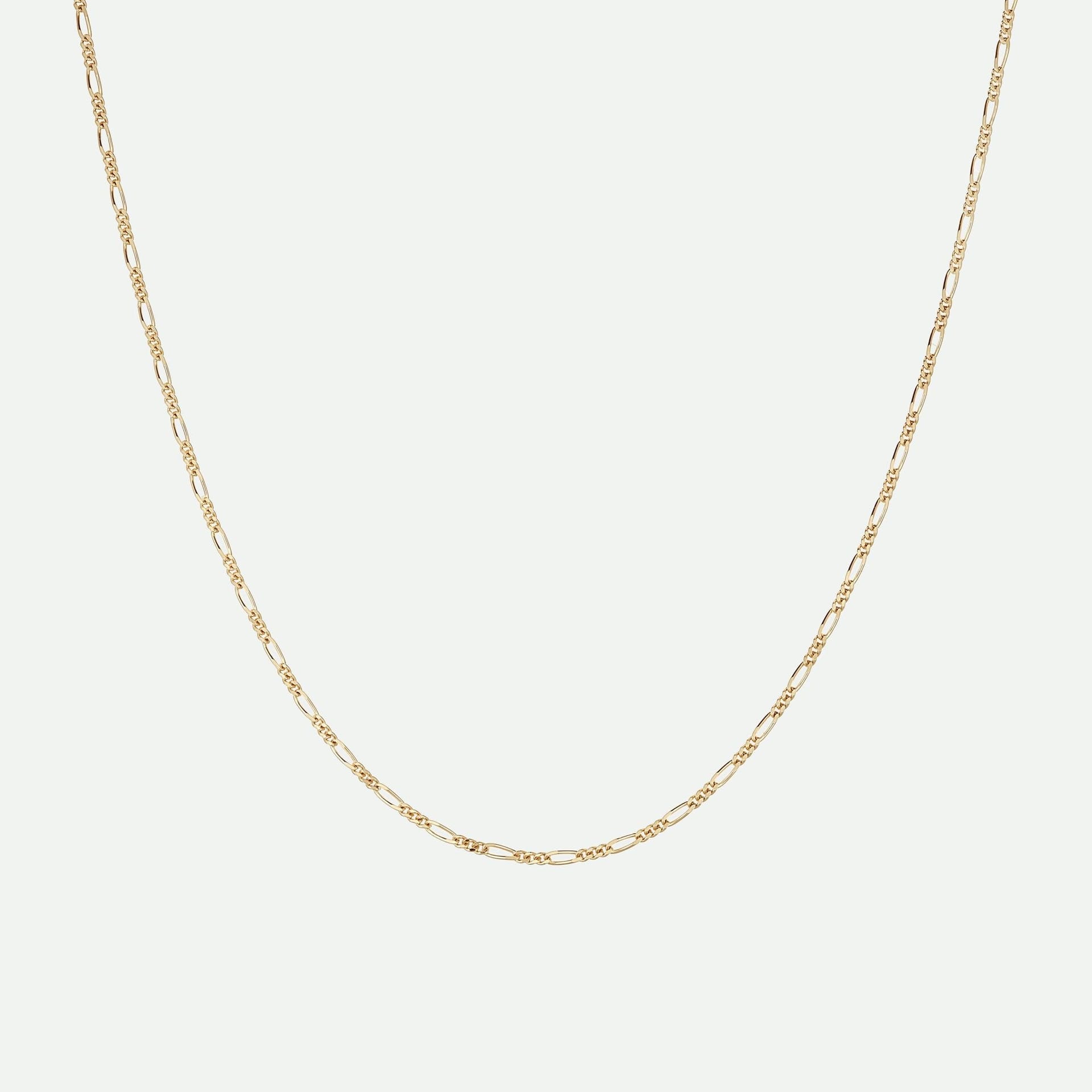 The Fine Collective The Fine Collective Women's 9ct Yellow Gold Solid Figaro Chain 18 inch - 4