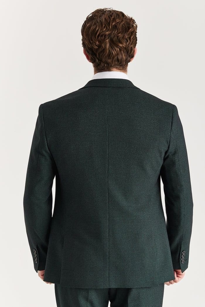 Paul Andrew Paul Andrew Men's Regent Blazer Checked Classic Plaid Tailored Fit Jacket in Green - 4