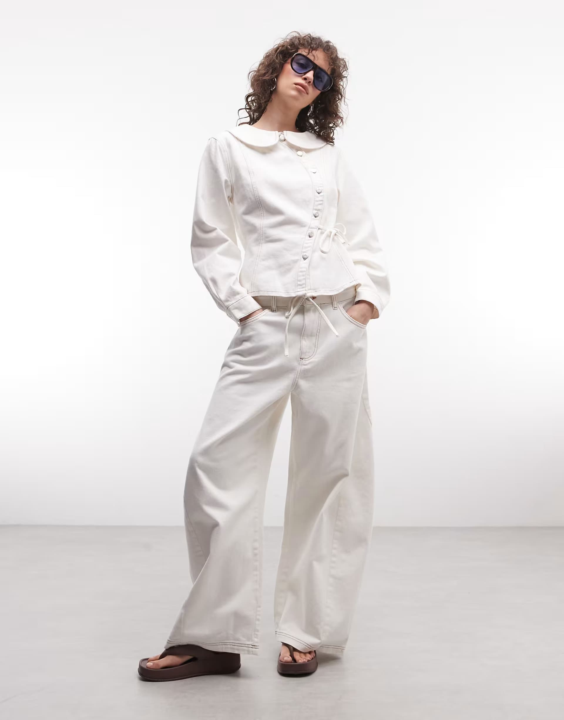 ASOS Reclaimed Vintage denim co-ord in white