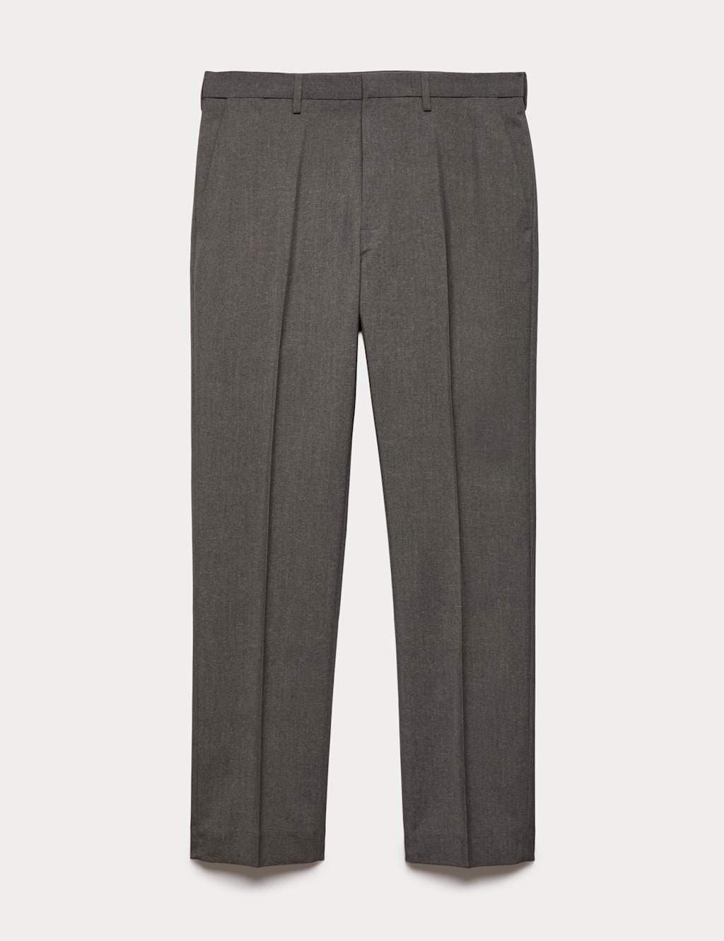 Marks & Spencer M&S 2 Pack Regular Fit Flat Front Trousers Charcoal