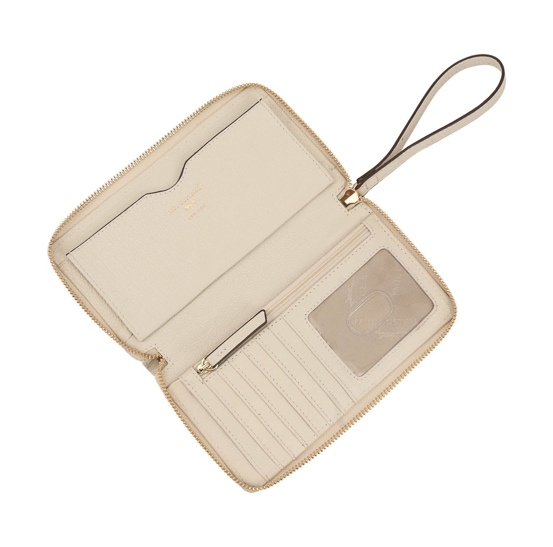 Paul Costelloe Paul Costelloe Women's Tansy Leather Travel Purse in Off-White - 4