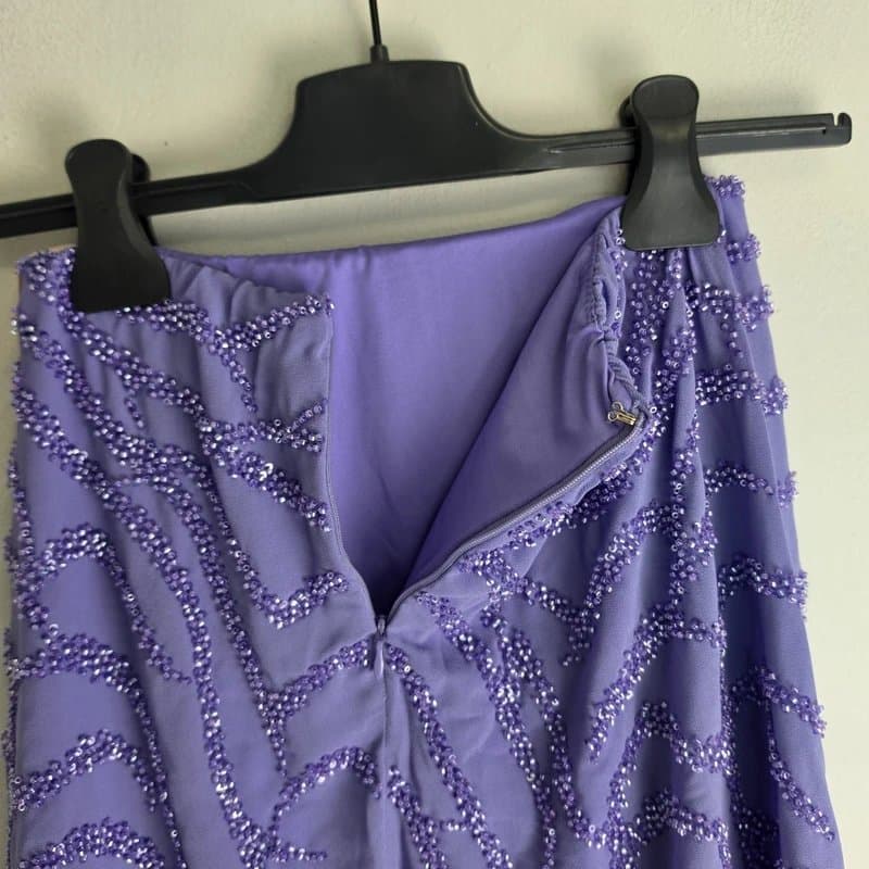Oh Polly Oh Polly Embellished A Line Purple Mini Skirt Size 8