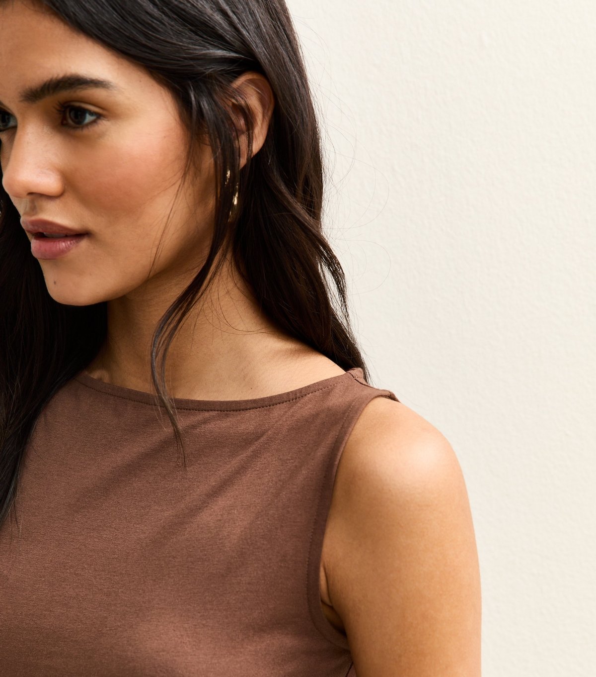 New Look Women's Brown Slash Neck Vest Top New Look - 2