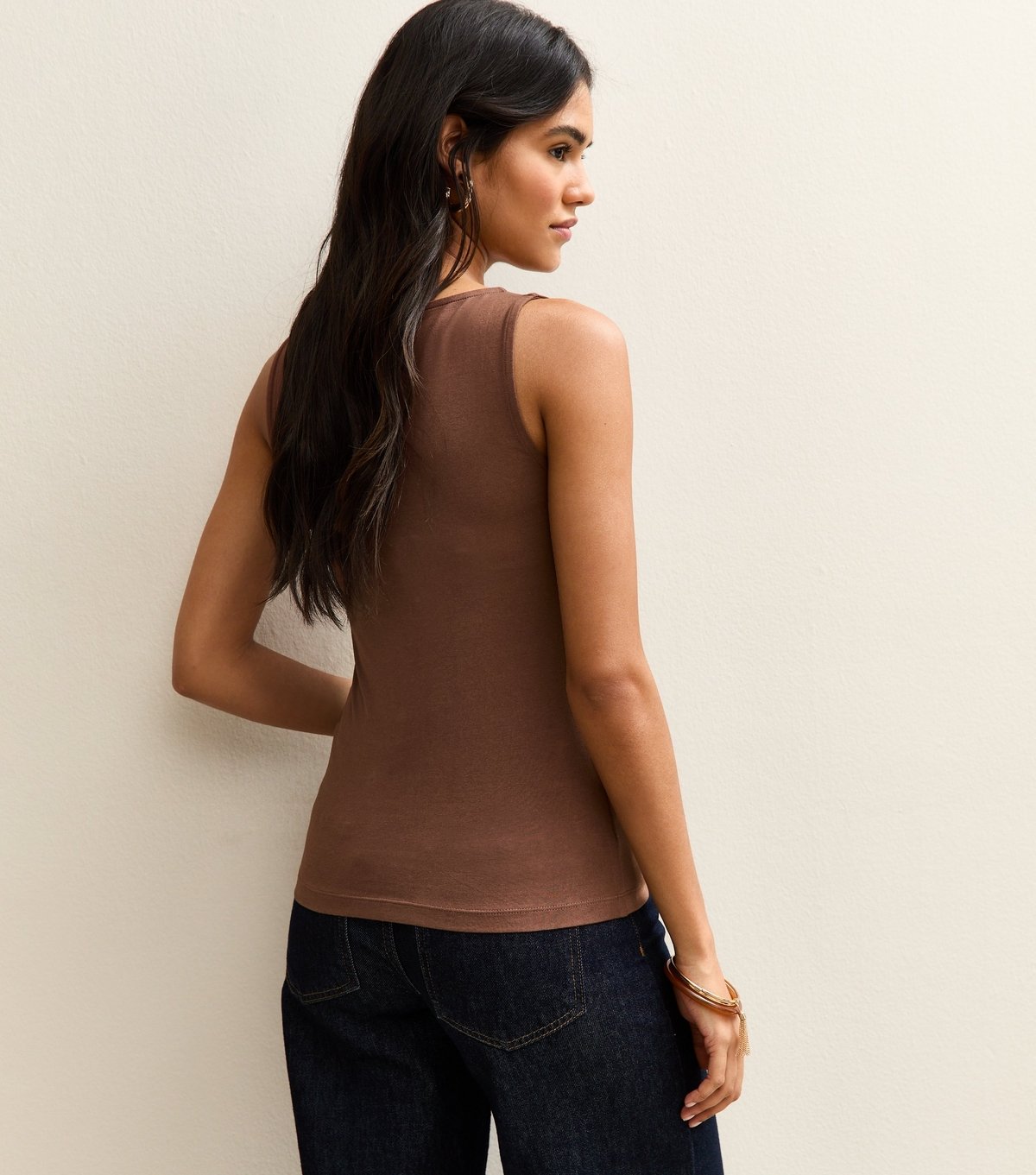 New Look Women's Brown Slash Neck Vest Top New Look - 4