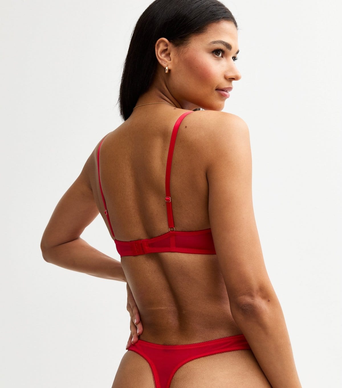 New Look Women's Red Lace Push-Up Bra New Look - 4