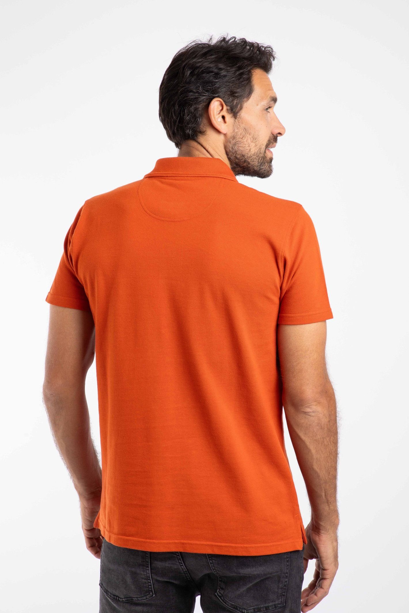 Weird Fish Weird Fish Men's Giles Pique Polo Shirt in Orange - 3