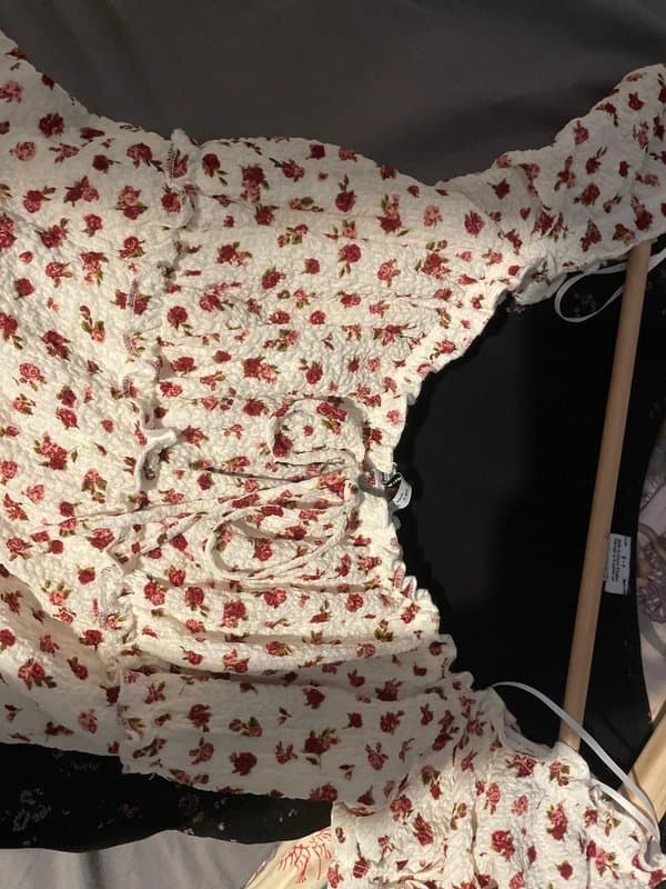 Bershka White bershka floral mini dress