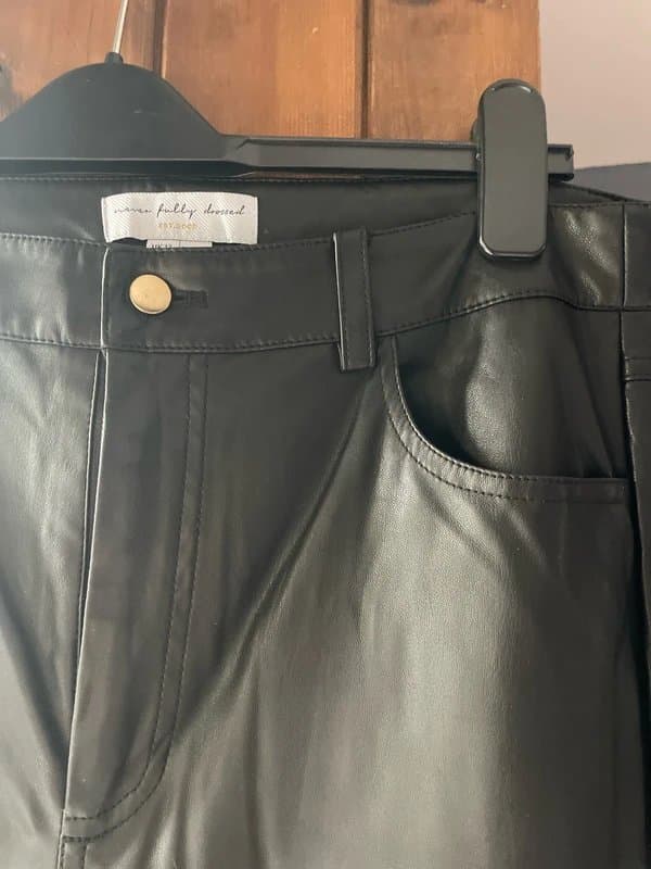 Never Fully Dressed Never fully dressed black vegan leather trousers size 12
