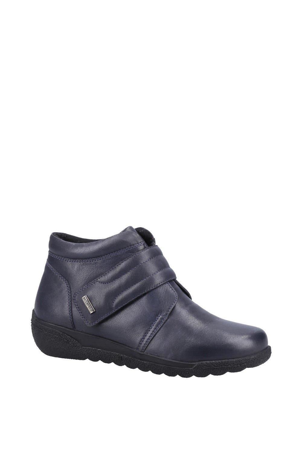 Fleet & Foster Fleet & Foster Navy Leather Ankle Boots