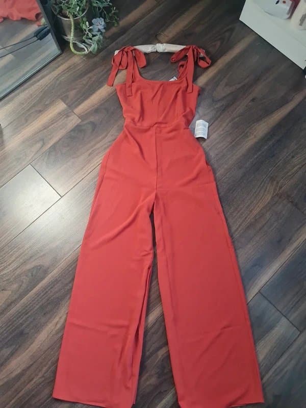 ASOS Asos full length jumpsuit wide leg cami top fits 6 8 31" inside leg new