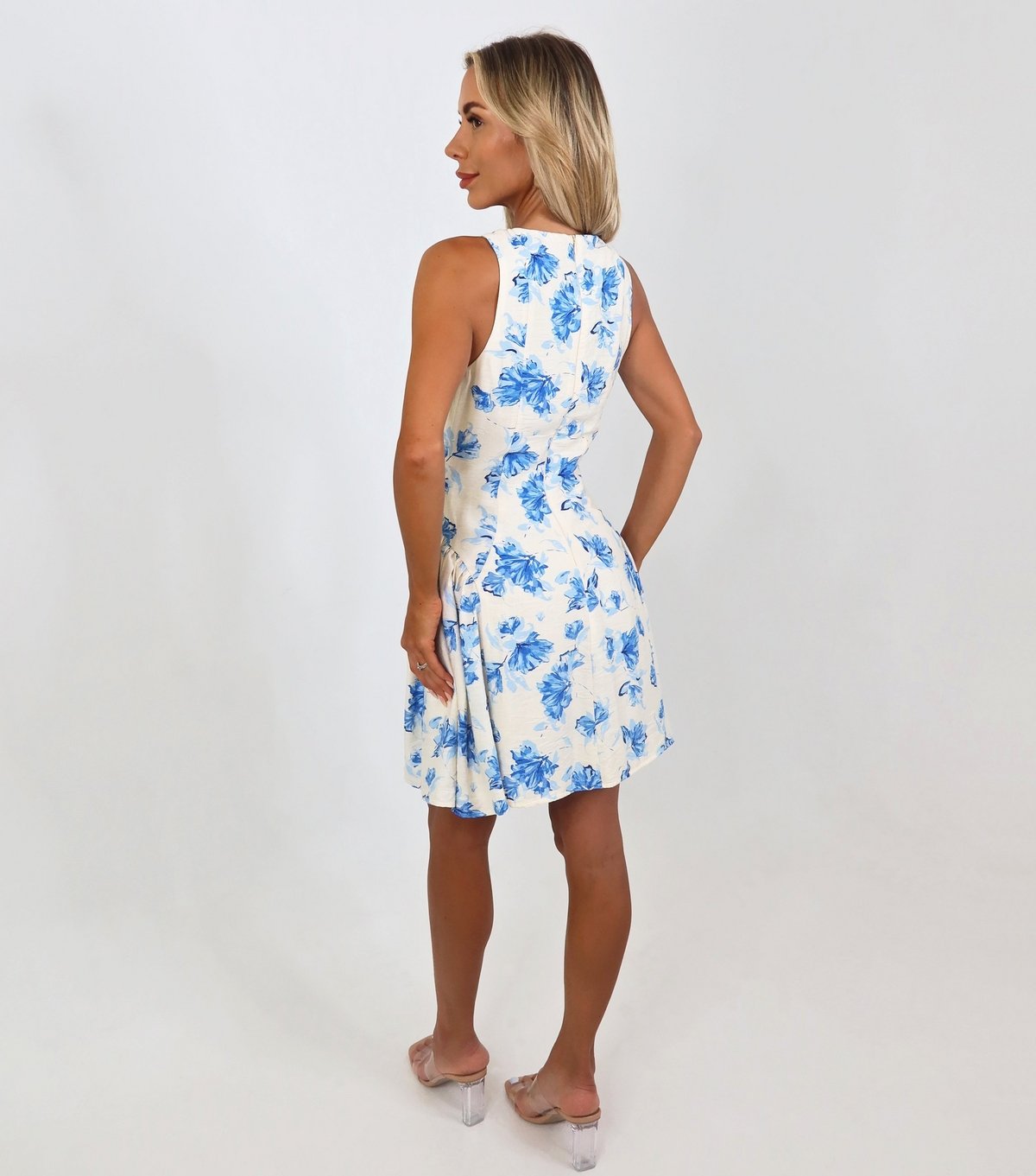 AX Paris Women's Blue Pleated Hip Mini Dress AX Paris New Look - 3