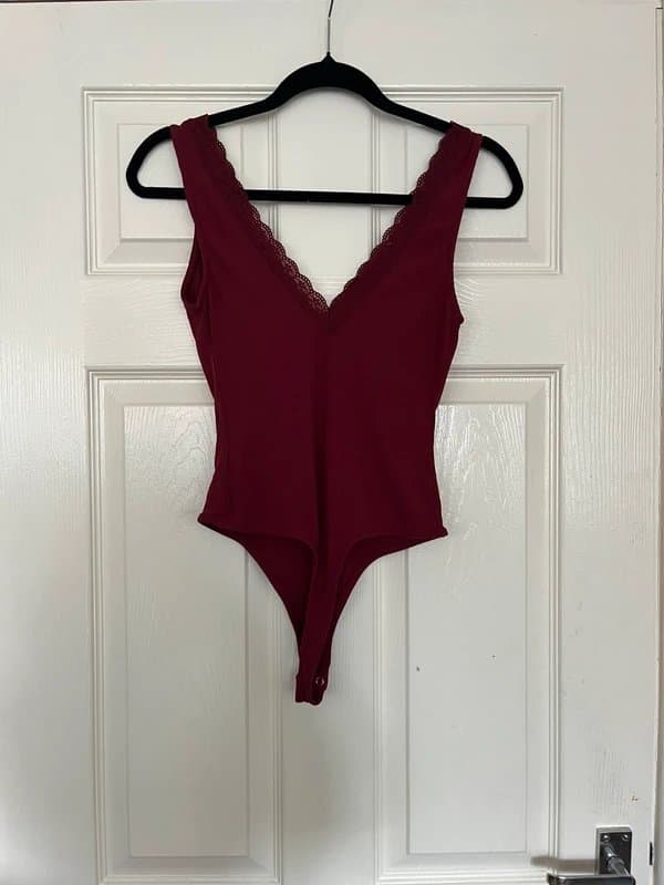 Bershka Red bodysuit