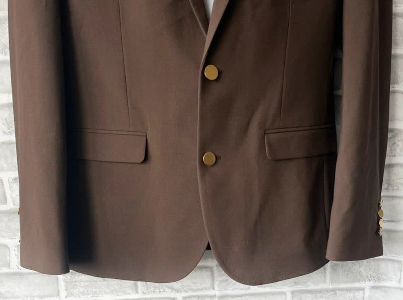 ASOS Mens Jacket Blazer By ASOS. Brown/Gold Beading. Size 40R (M)