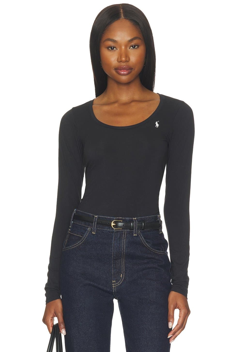 revolve Club Cotton Scoop Long Sleeve Bodysuit