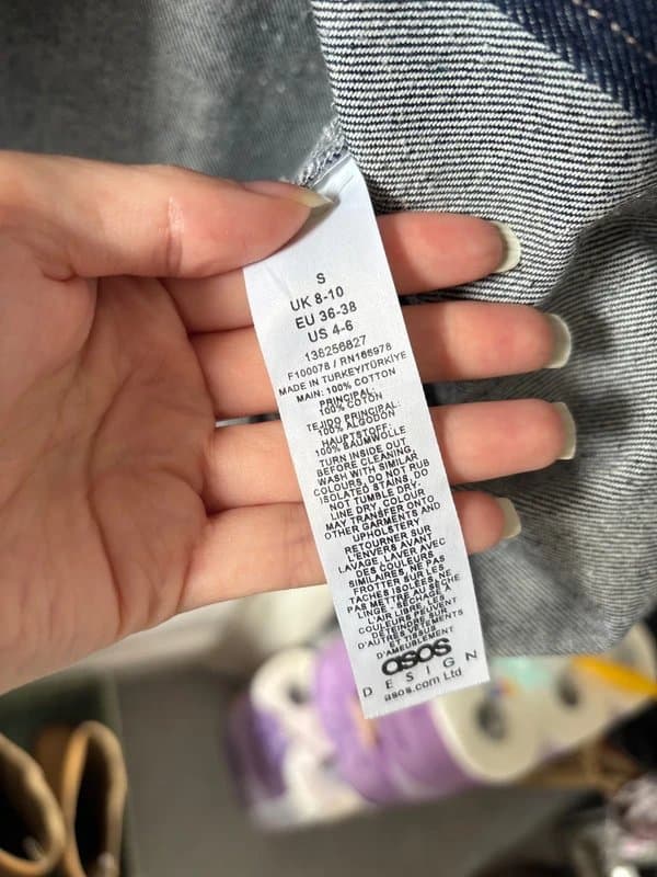 ASOS ASOS dark indigo denim tie jacket