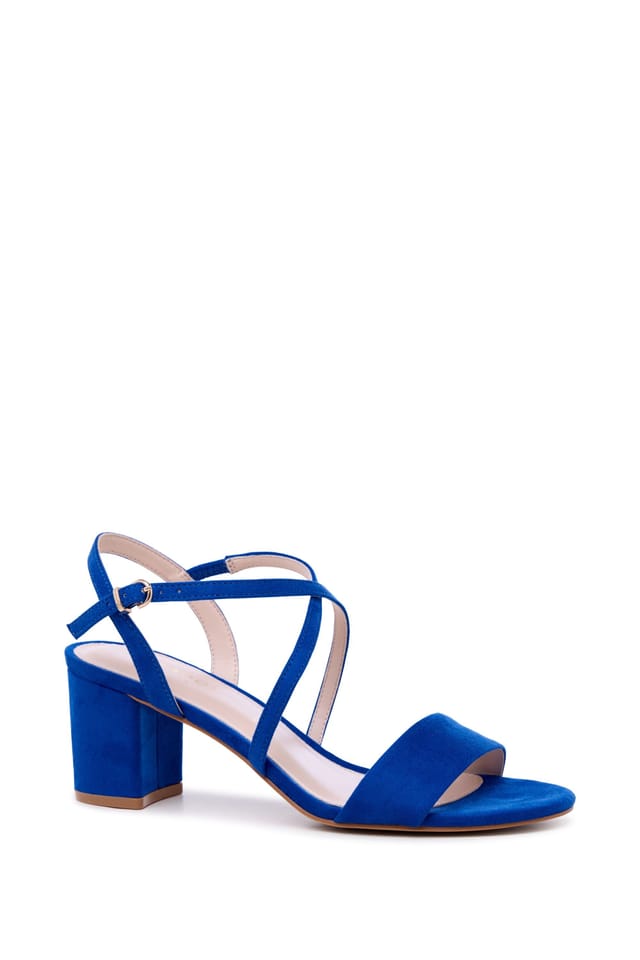 Paradox London Paradox London Women's Honeysilk' Wide Fit Block Heel Sandals in Royal - 2