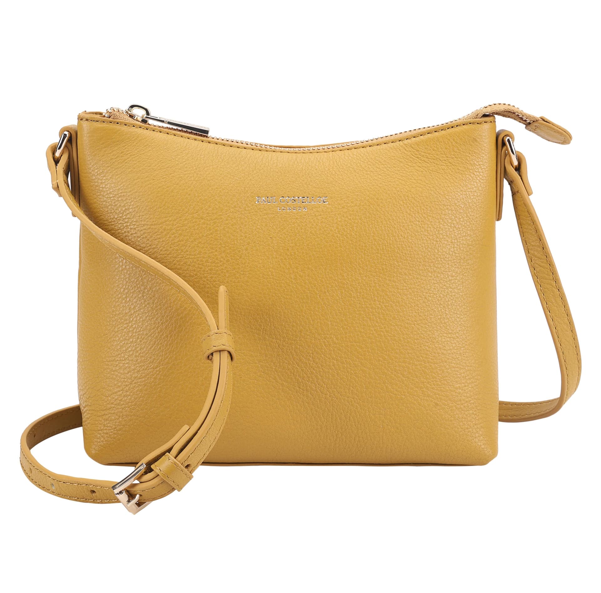 Paul Costelloe Paul Costelloe Women's Denia Leather Cross Body Bag in Mustard
