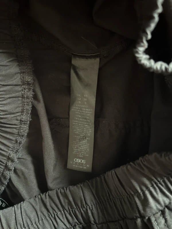 ASOS Design Womens black cuffed cargo pants