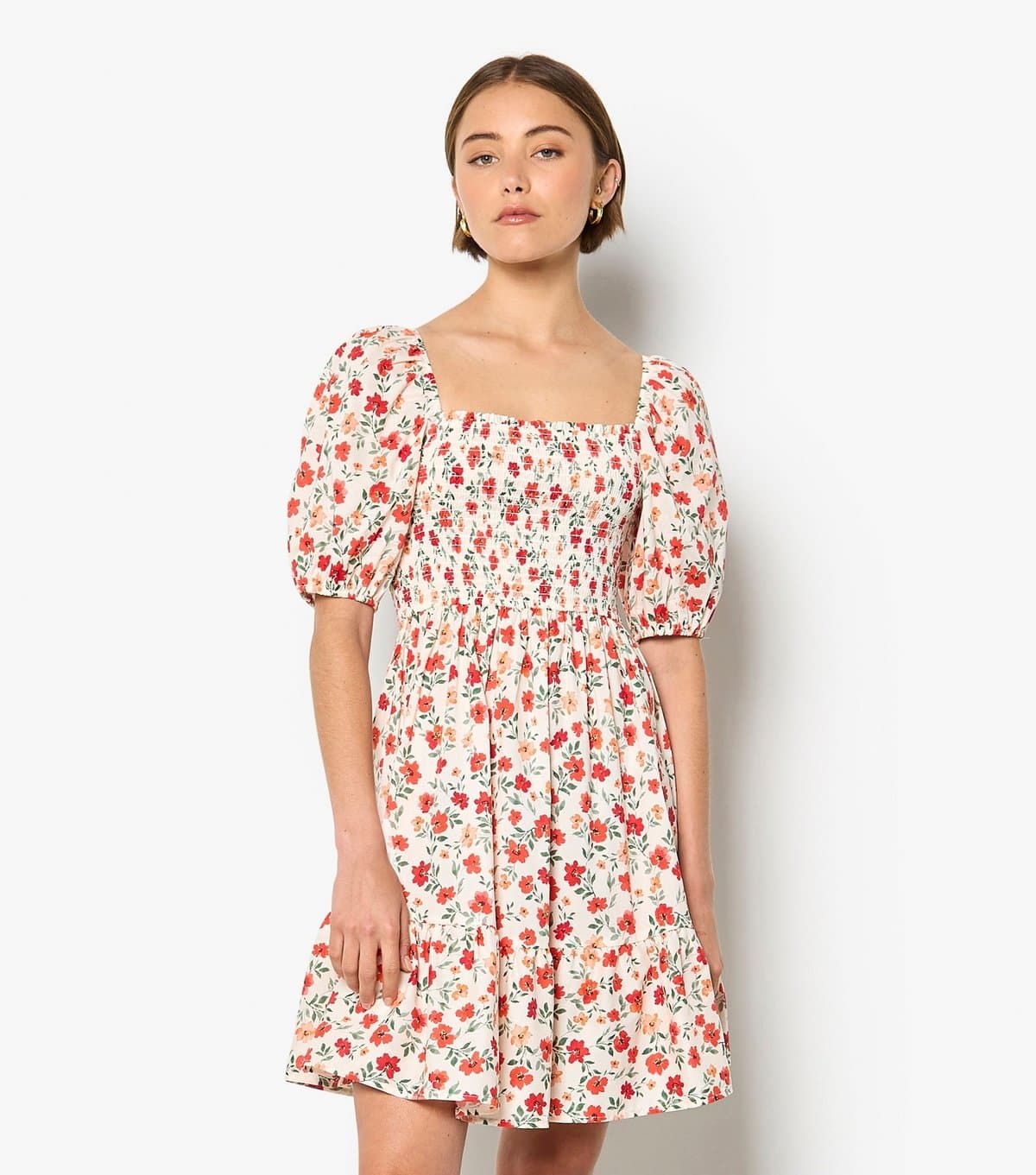 Apricot Women's Cream Smock Mini Dress Apricot New Look