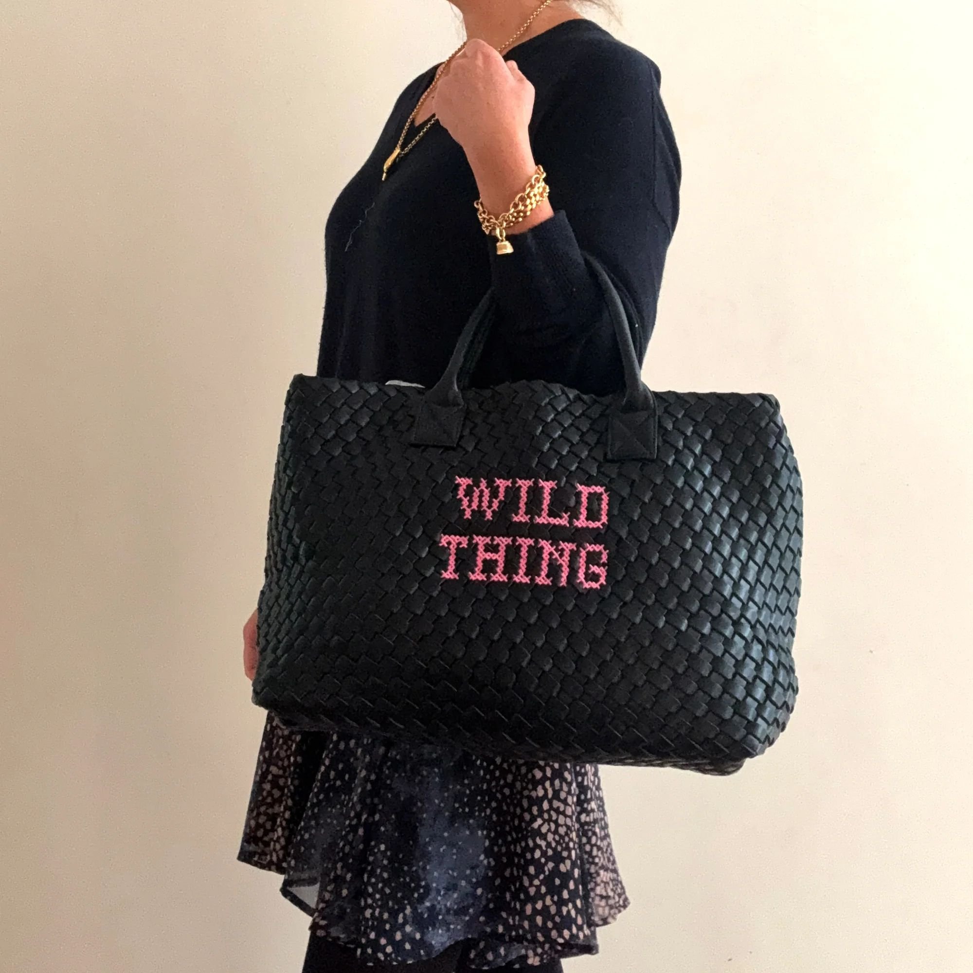 Lilly Loves Lilly Loves Women's Wild Thing Embroidered Handbag in Black - 3